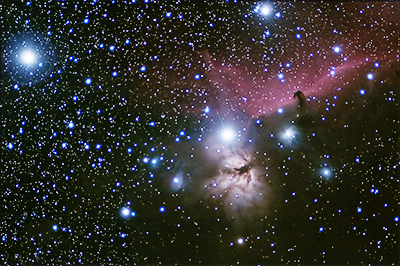 Horsehead and flame Nebulae